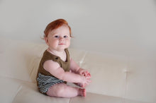 Load image into Gallery viewer, neutral baby sleeveless romper
