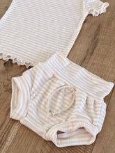 Load image into Gallery viewer, Rib knit summer baby girl outfit
