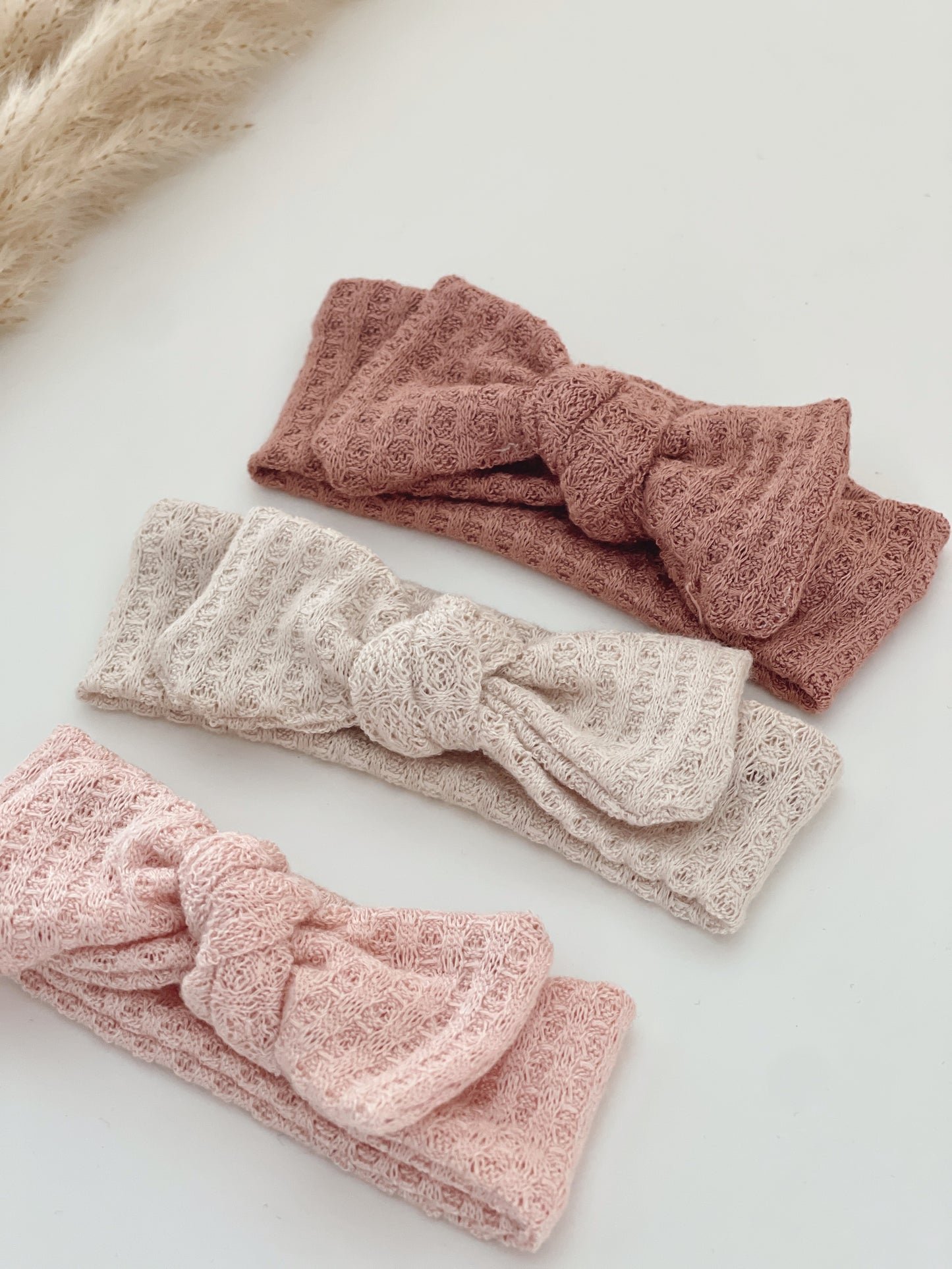 newborn waffle bow headbands