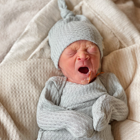 soft preemie boy hospital outfit in blue